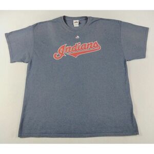 Cleveland Giants Shirt‎ Mens 2XL Blue MLB Baseball Majestic Graphic Logo Tee